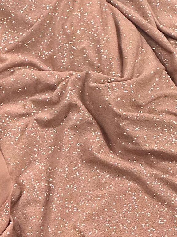 Tissu jersey à paillettes or rose - Daredevil