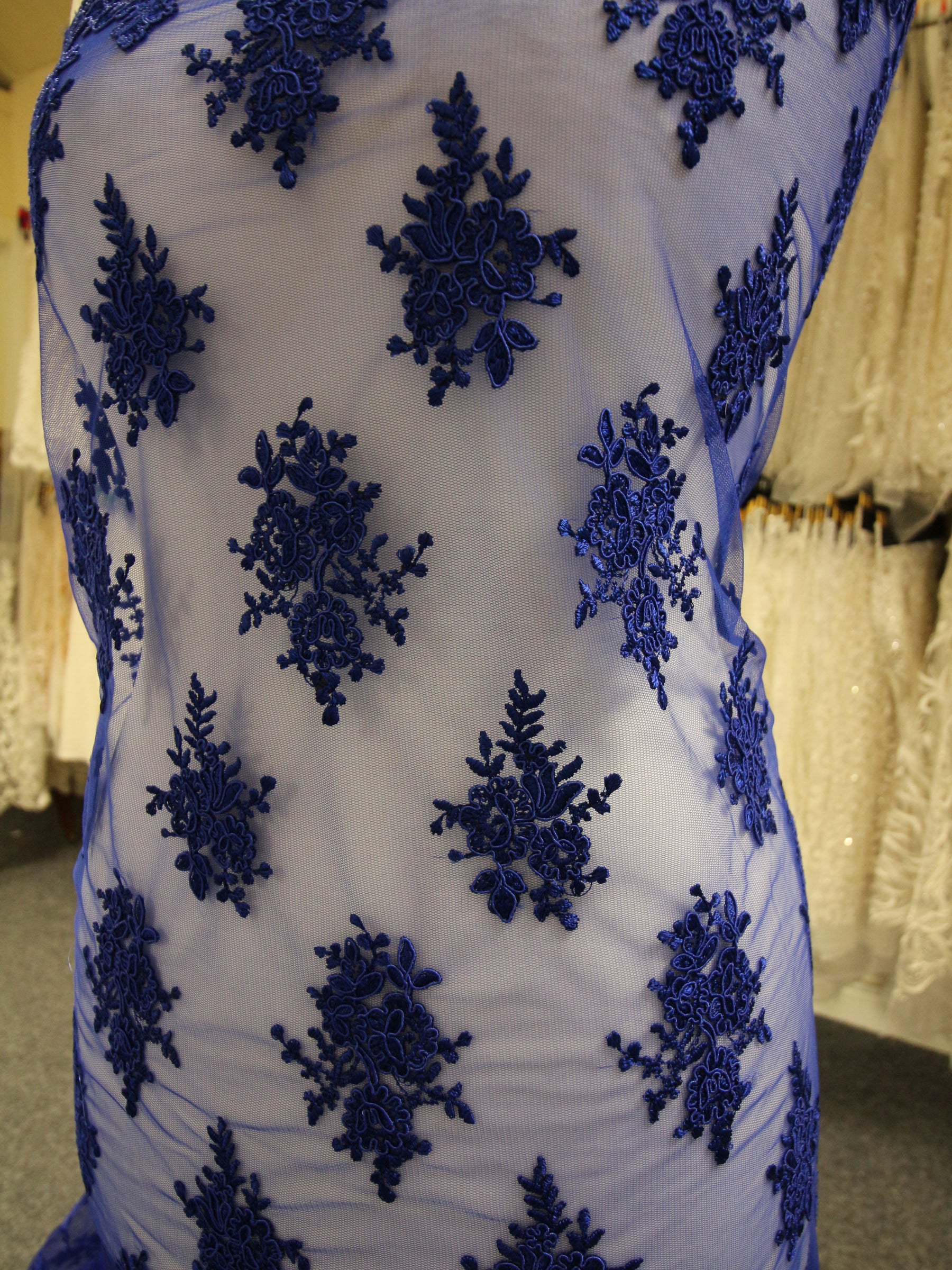 Dentelle Cordonnée Bleu Royal - Janis
