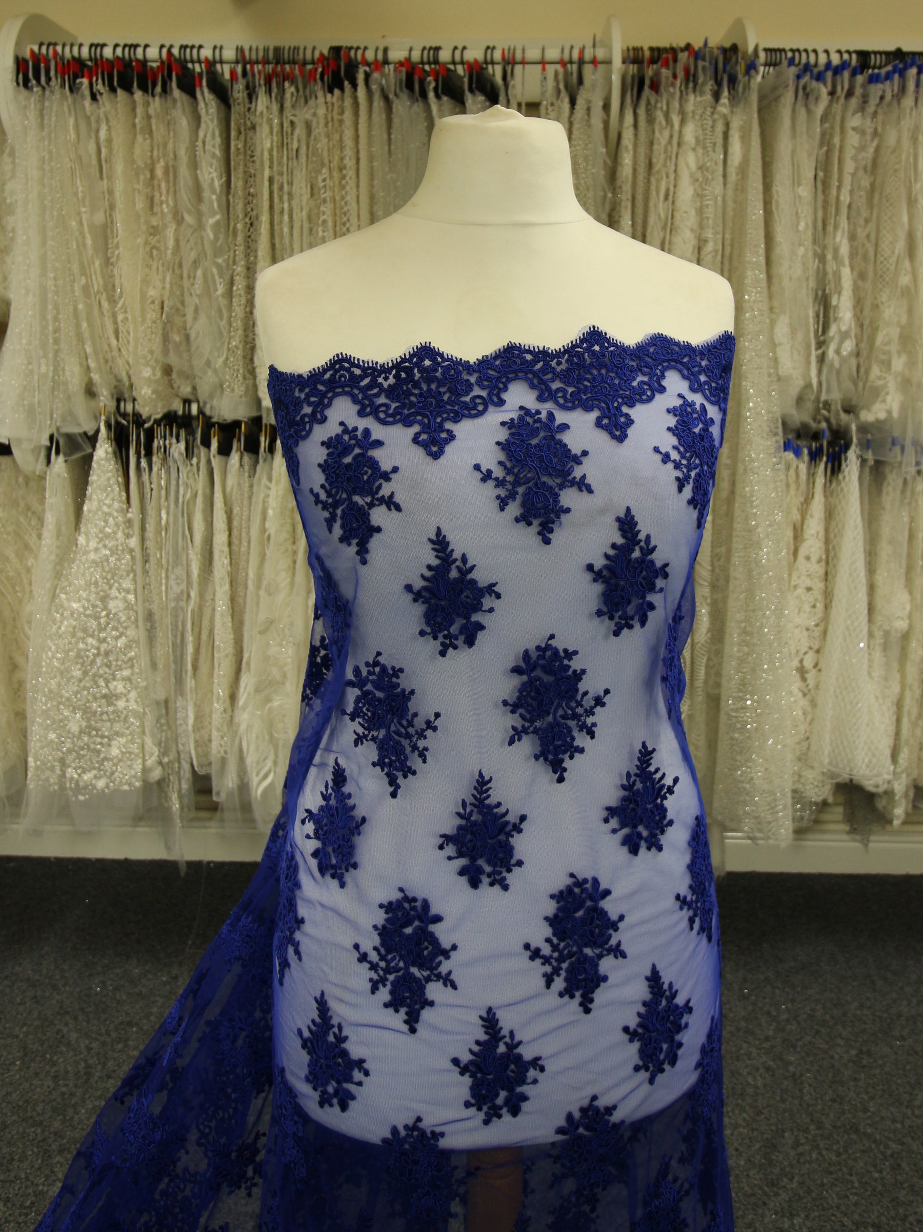 Dentelle Cordonnée Bleu Royal - Janis