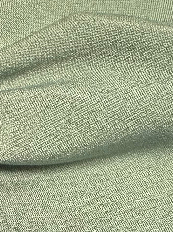 Crêpe extensible en polyester vert sauge - Roumanie