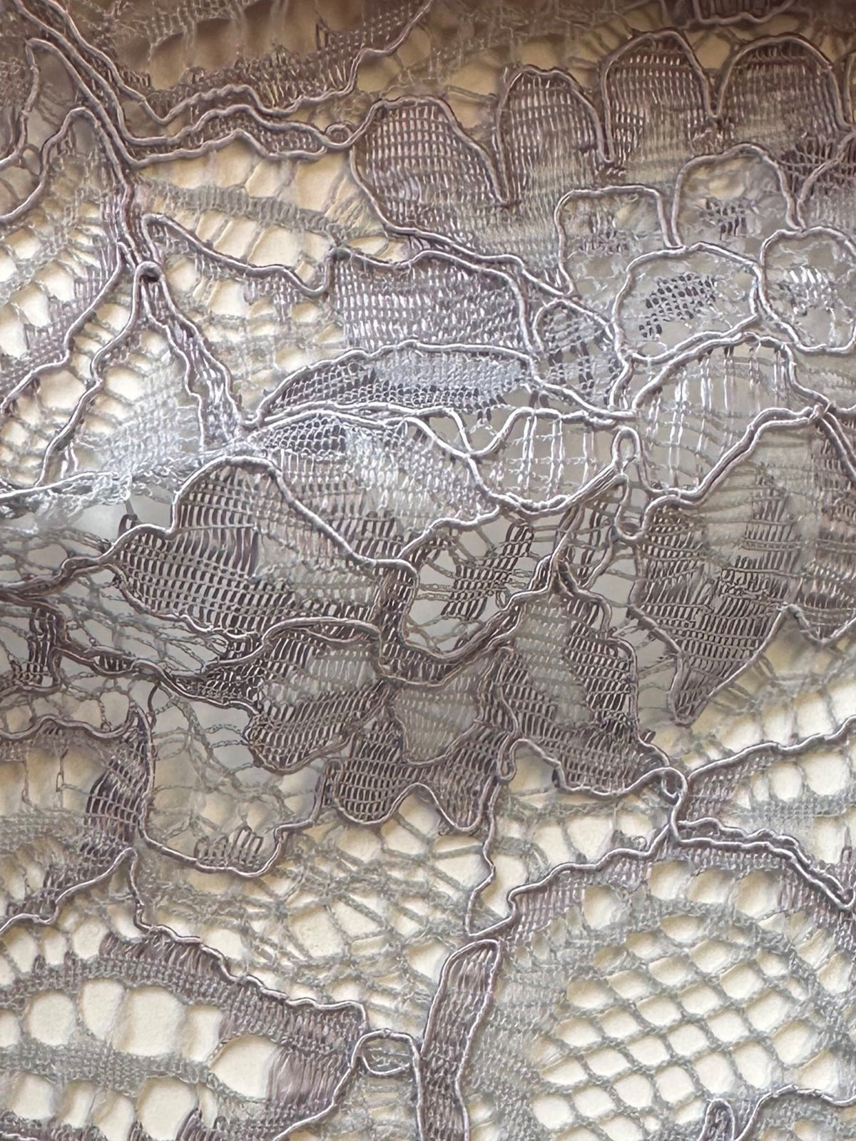 Dentelle cordée rose argenté - Tocca