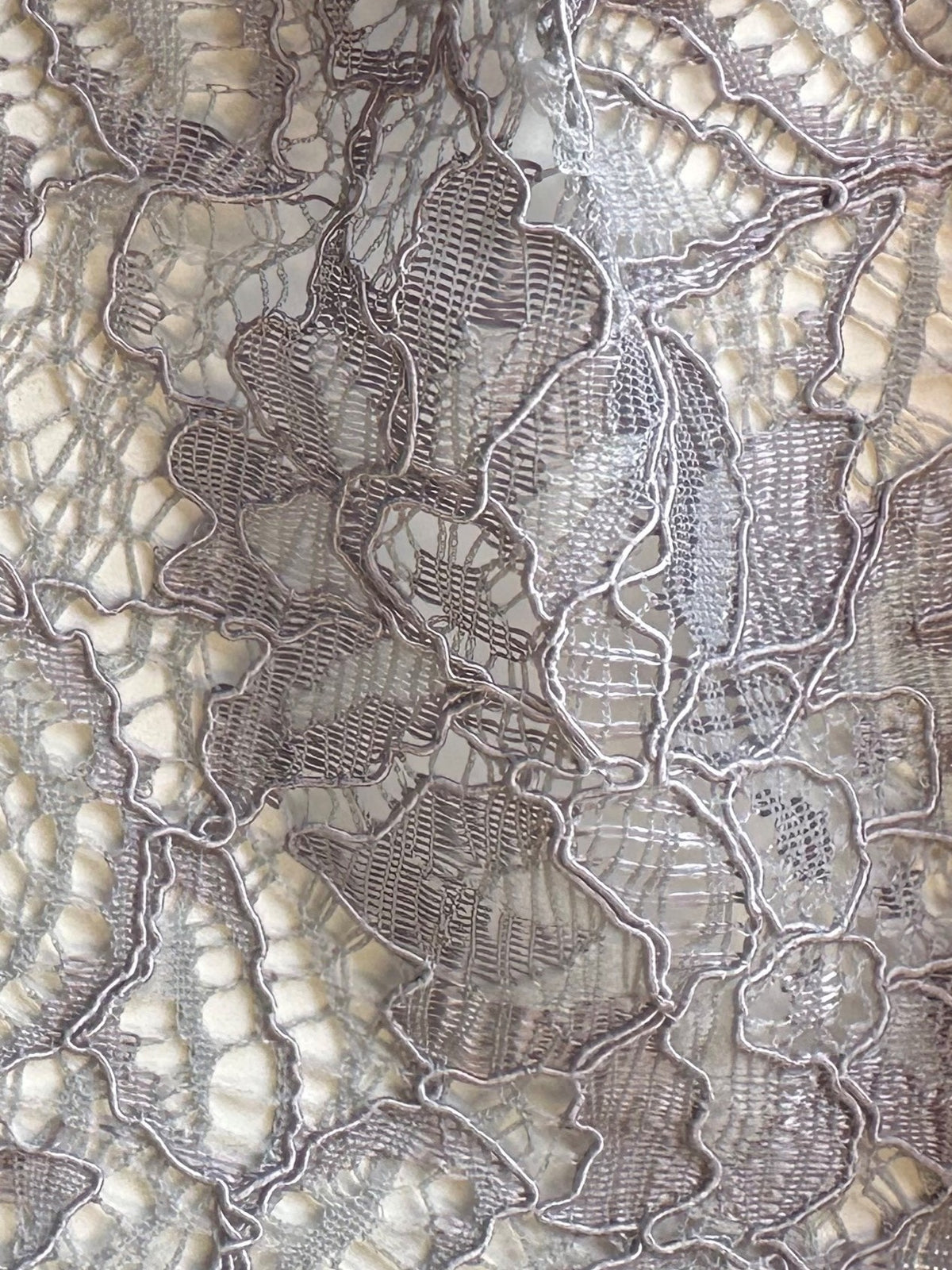 Dentelle cordée rose argenté - Tocca