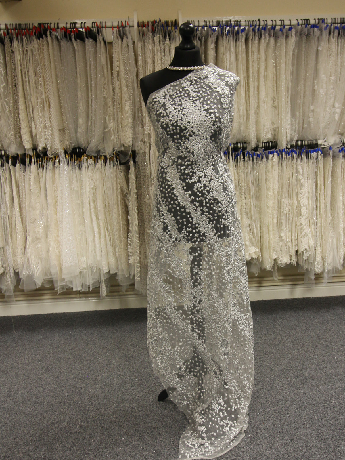 Dentelle brodée d'argent - Carter