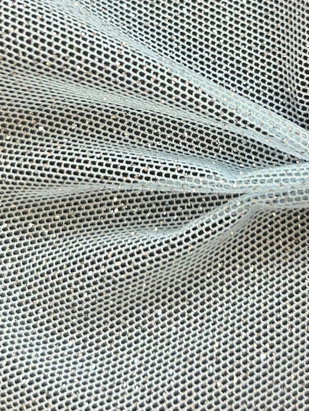 Tissu pailleté extensible argenté - Ballerine