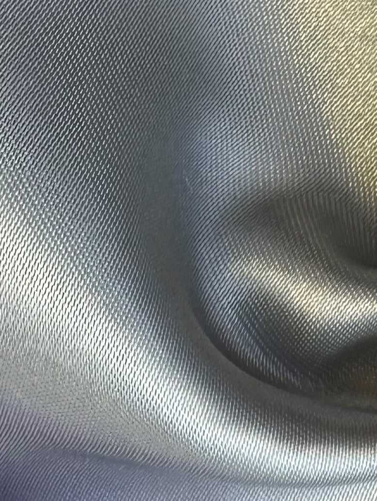 Satin de polyester argenté - Flamenco