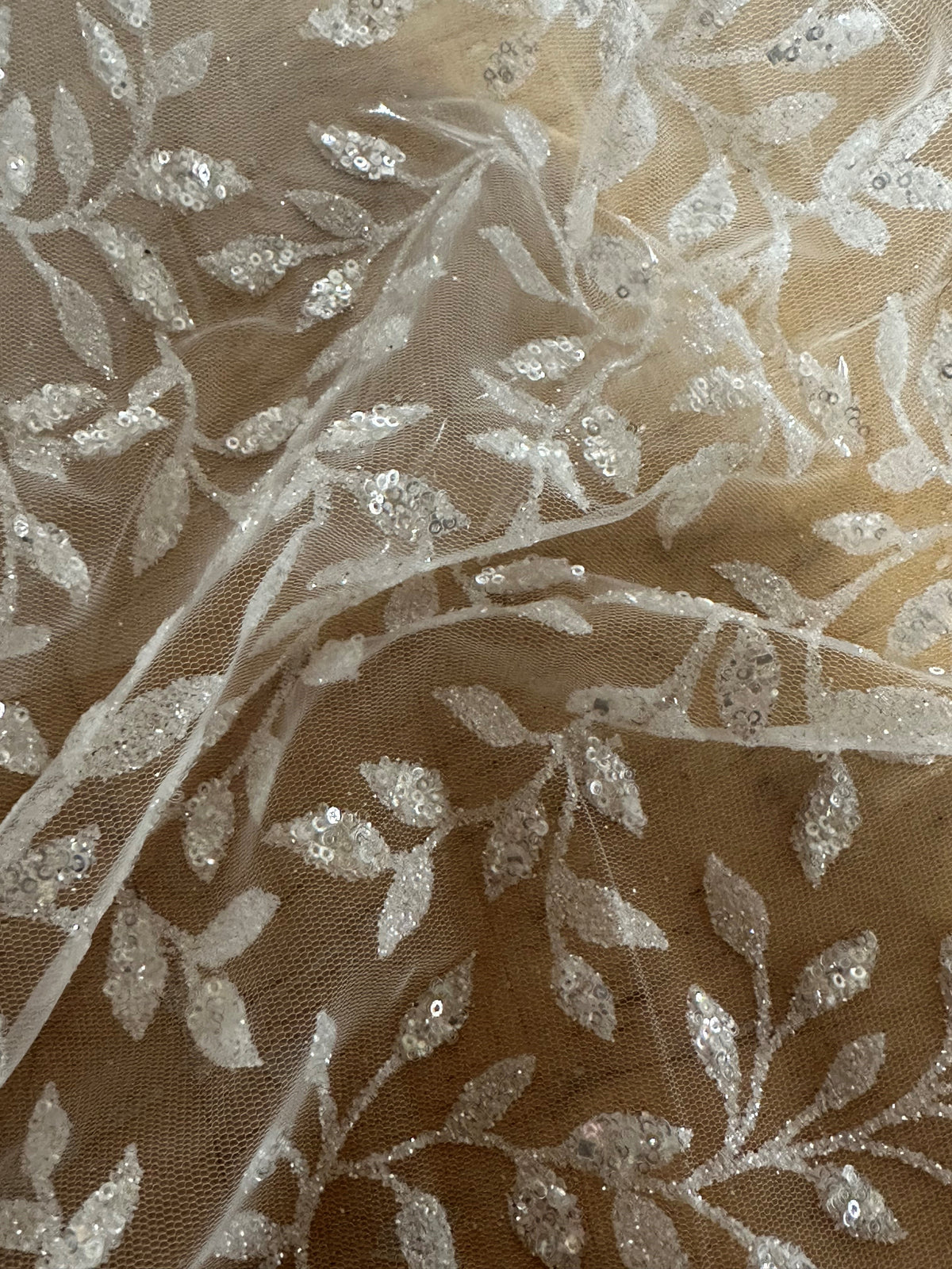 Dentelle ivoire à paillettes - Siméon