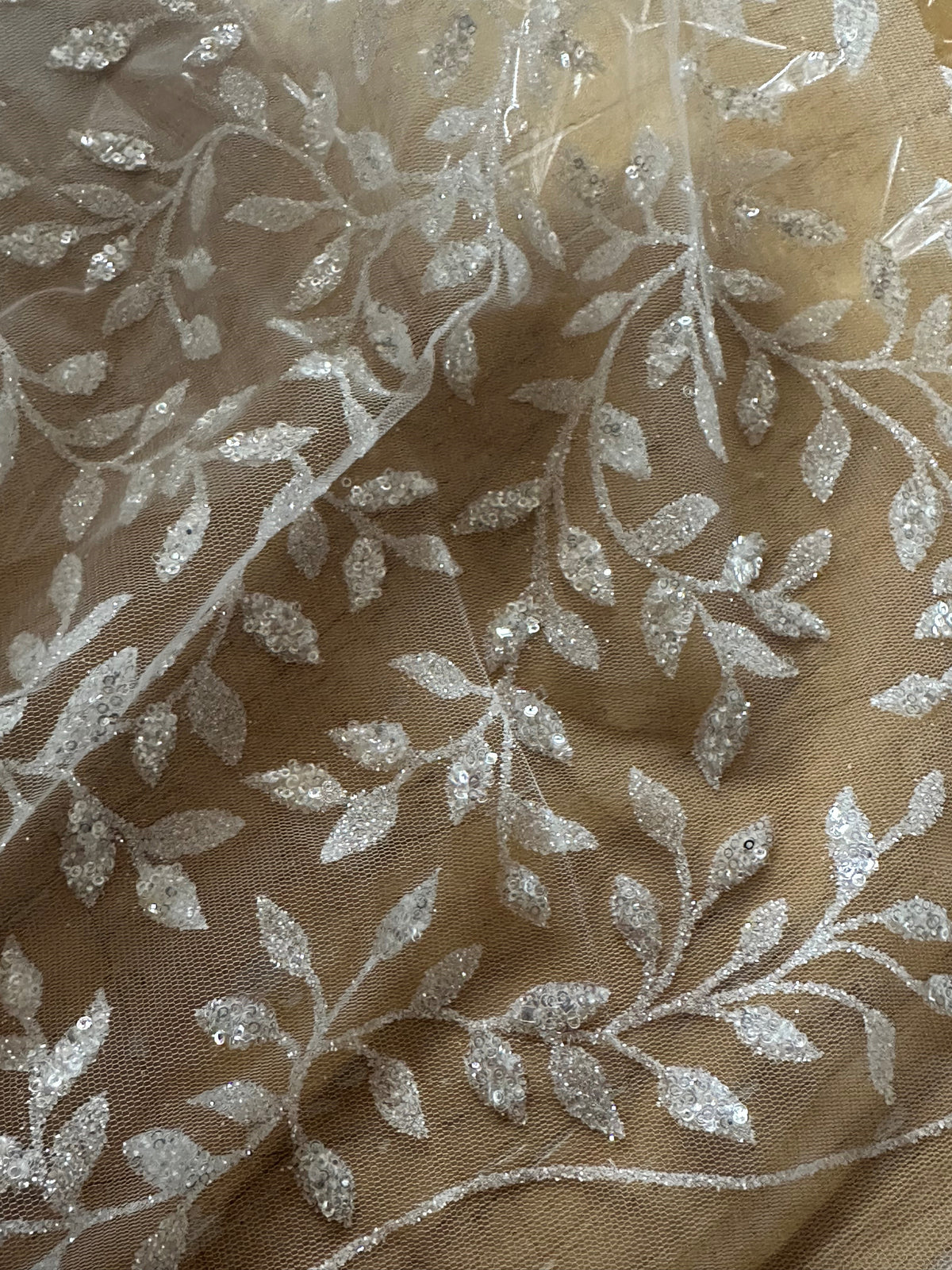 Dentelle ivoire à paillettes - Siméon