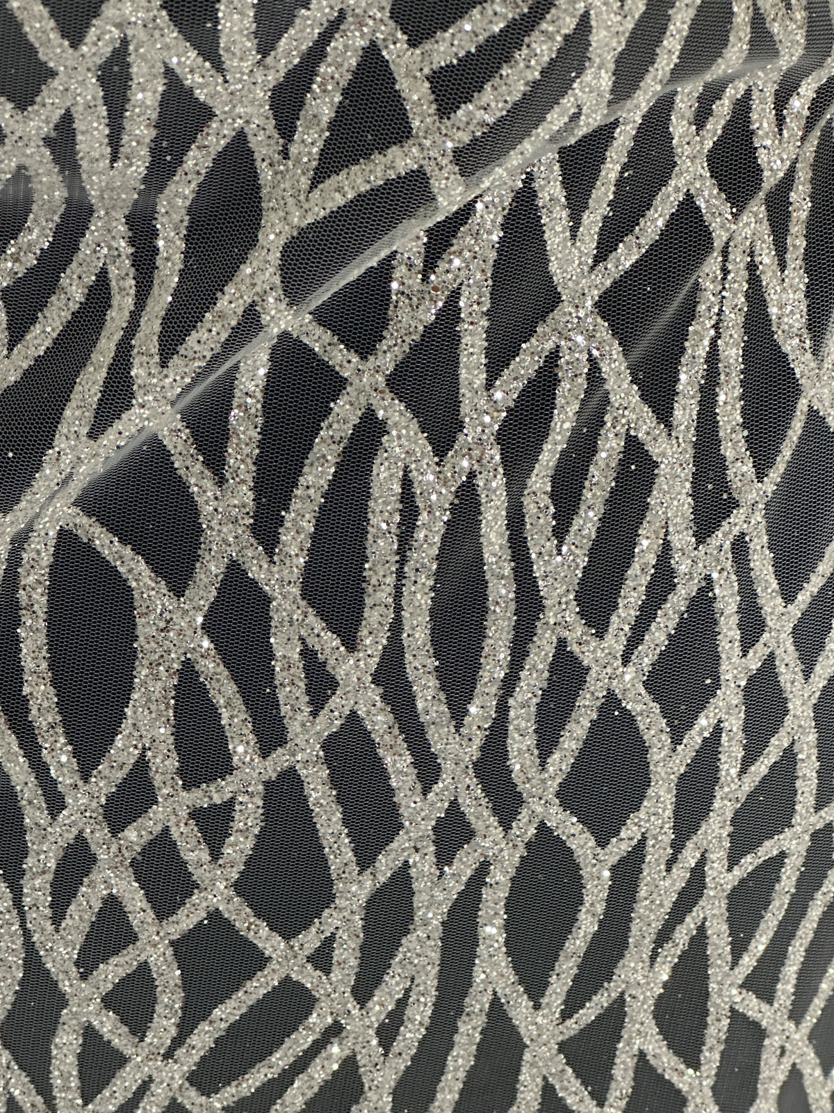 Tulle pailleté ivoire - Sourire