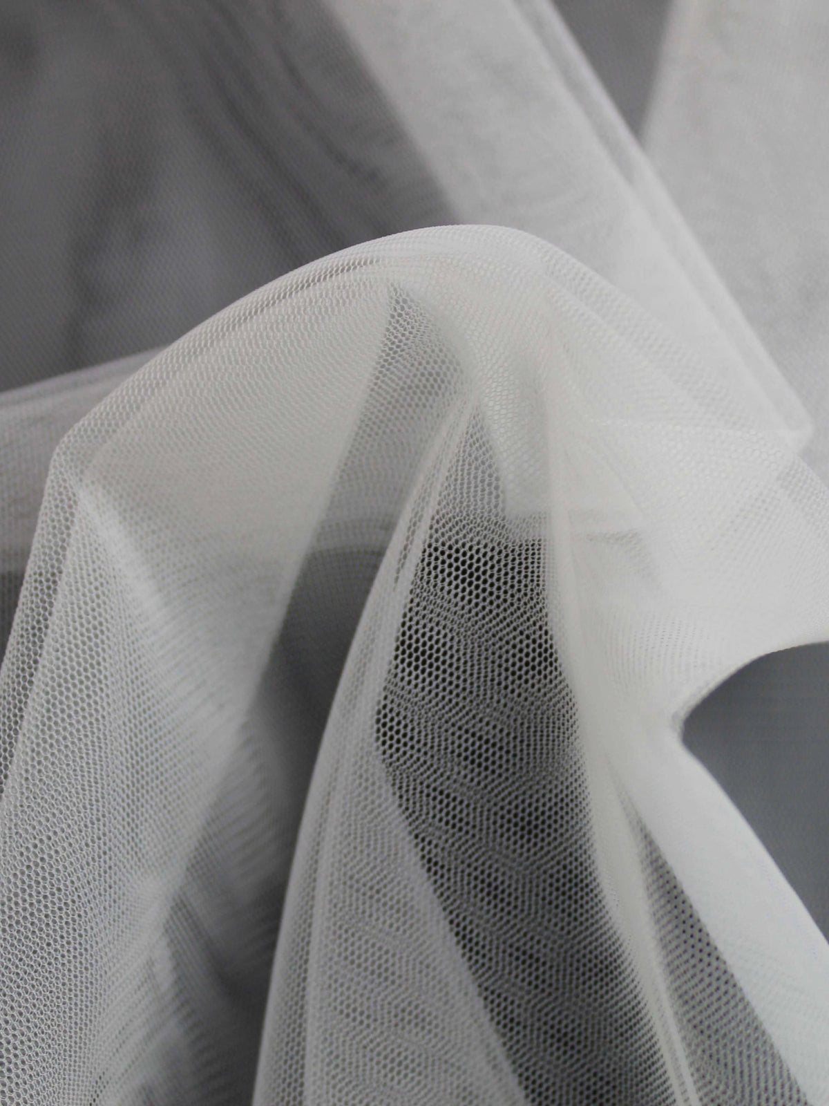 Tulle extensible ivoire clair - TU0003