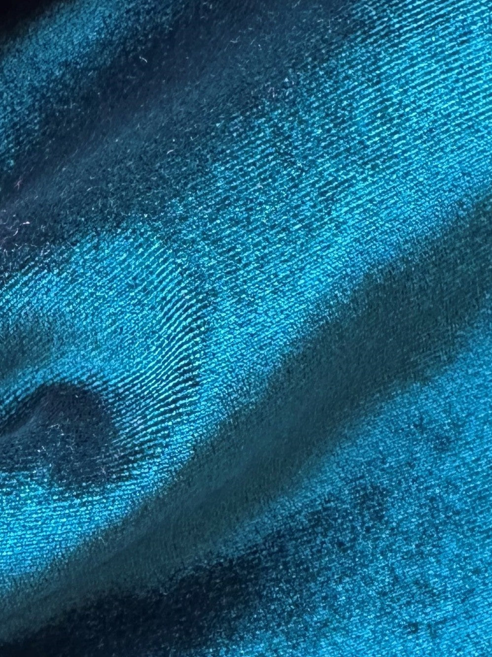 Velours de soie extensible bleu sarcelle - Carlotta (CF)