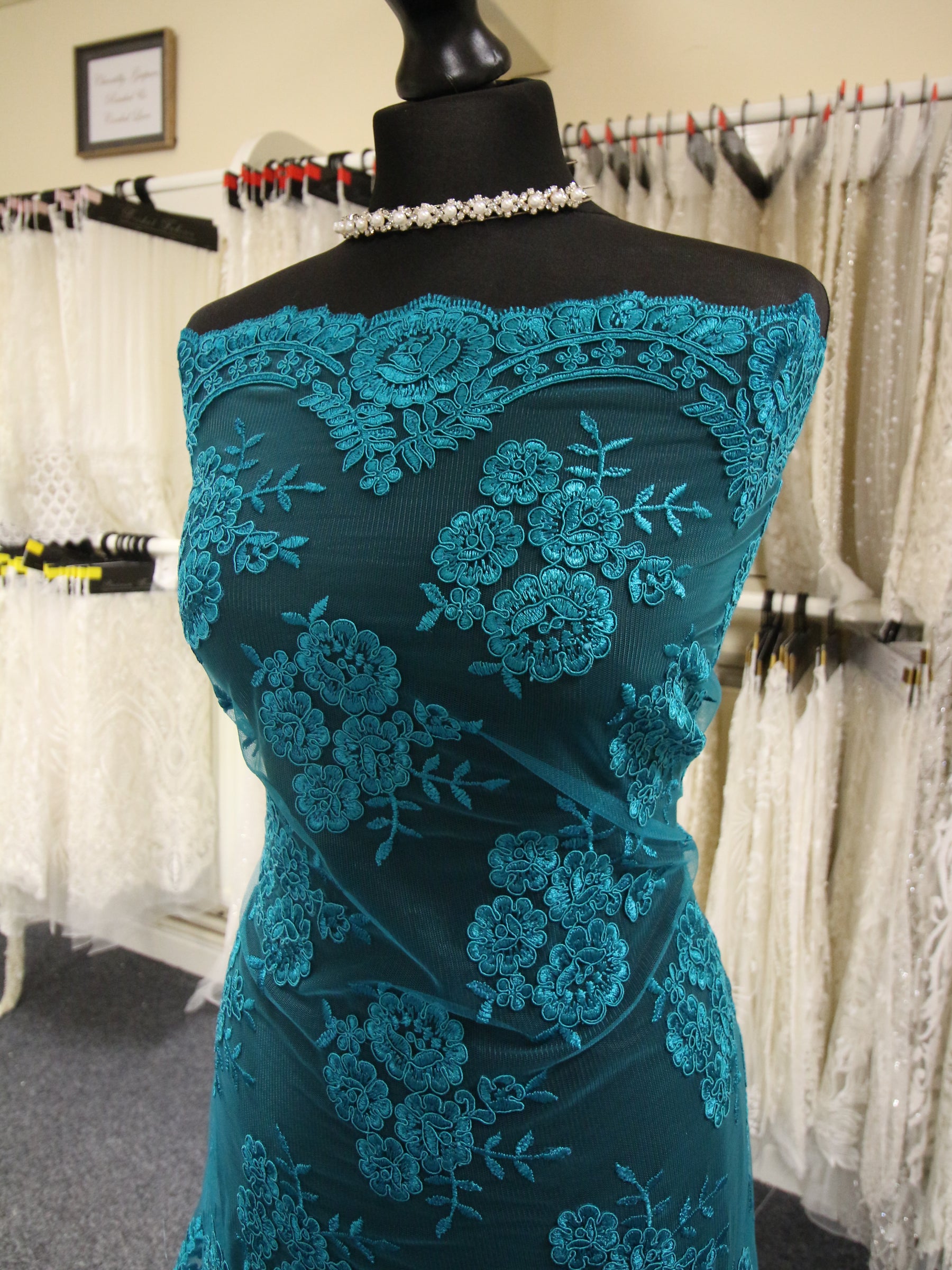 Dentelle torsadée bleu sarcelle - Riaz