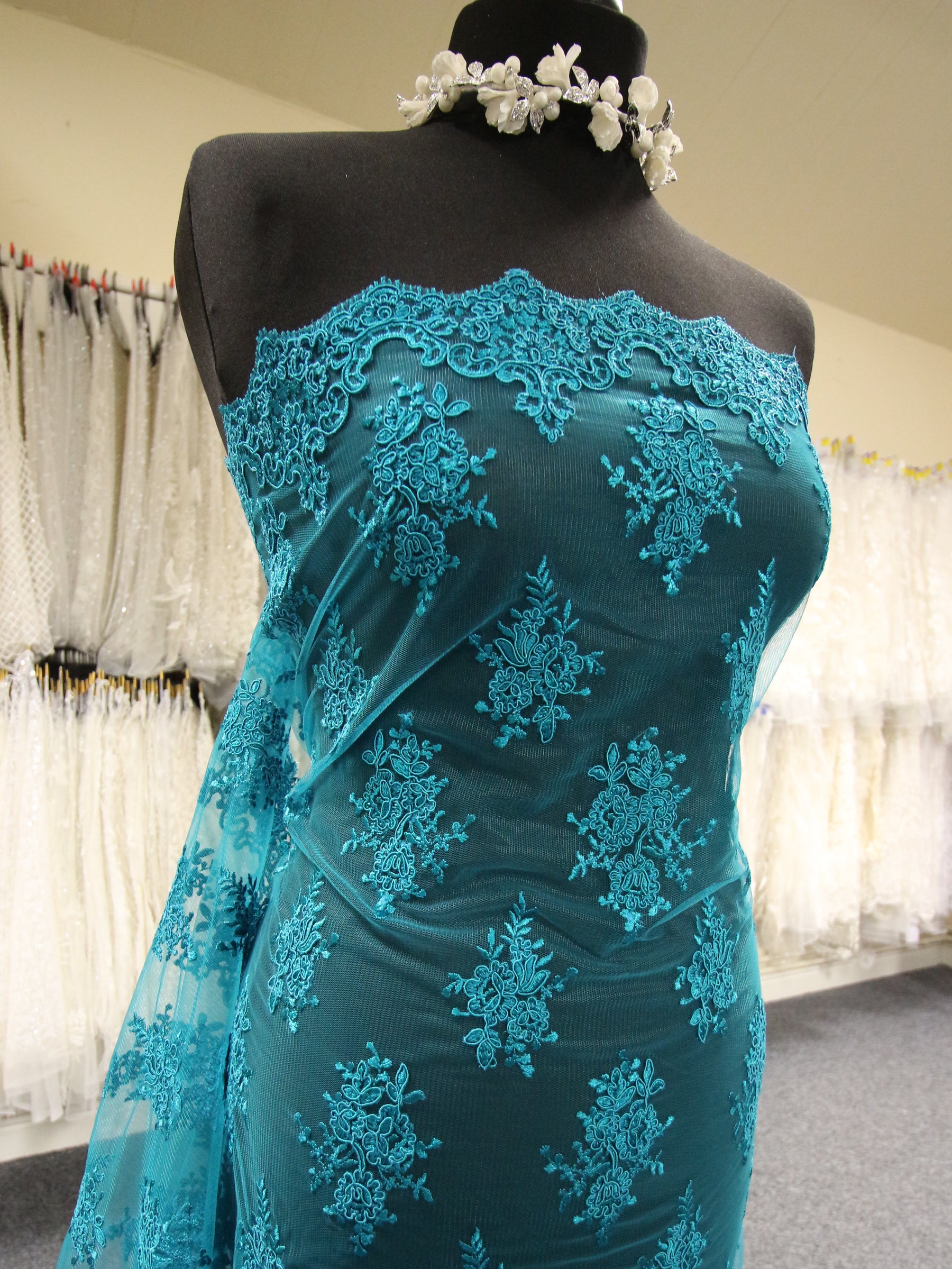 Dentelle torsadée bleu sarcelle - Janis