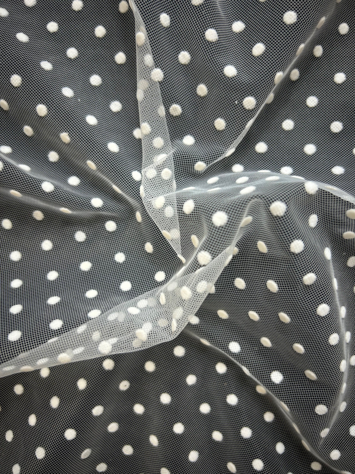 Tulle Floqué Ivoire - Tranquillity