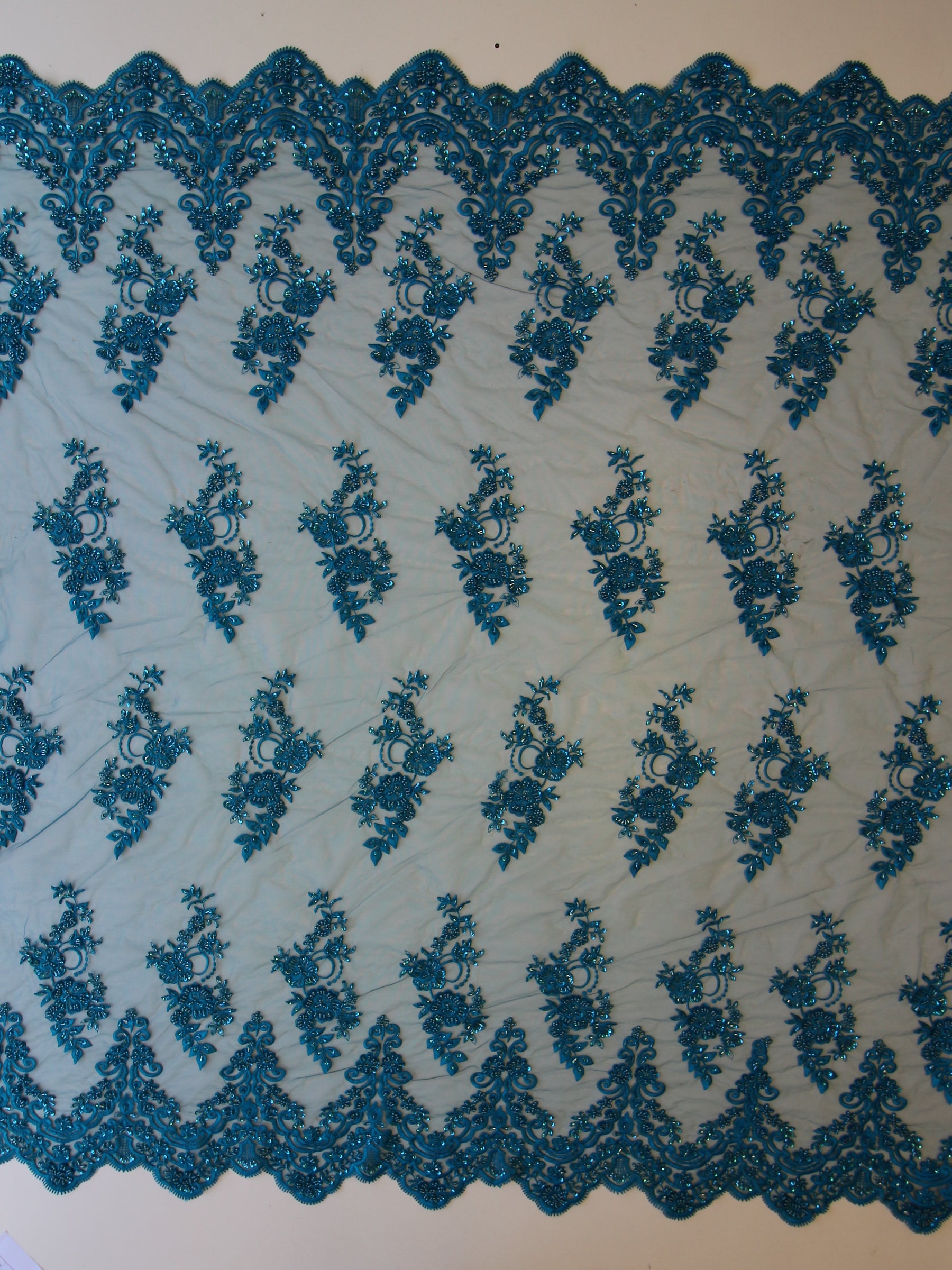 Dentelle Perlée Turquoise - Pilar