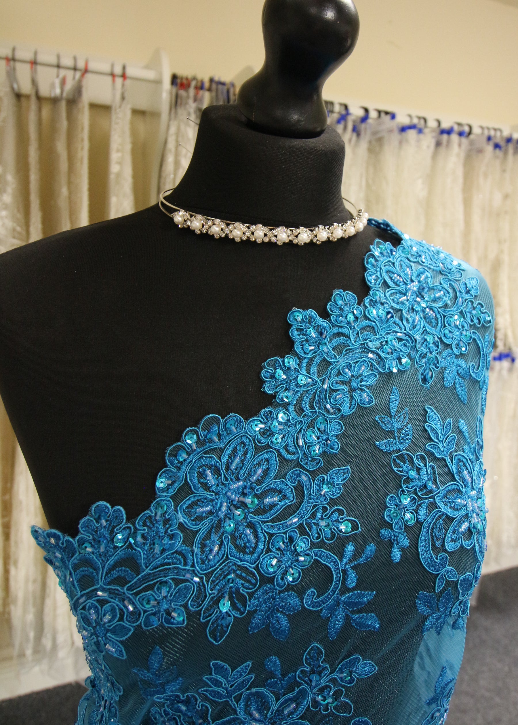 Dentelle Perlée Turquoise - Kady