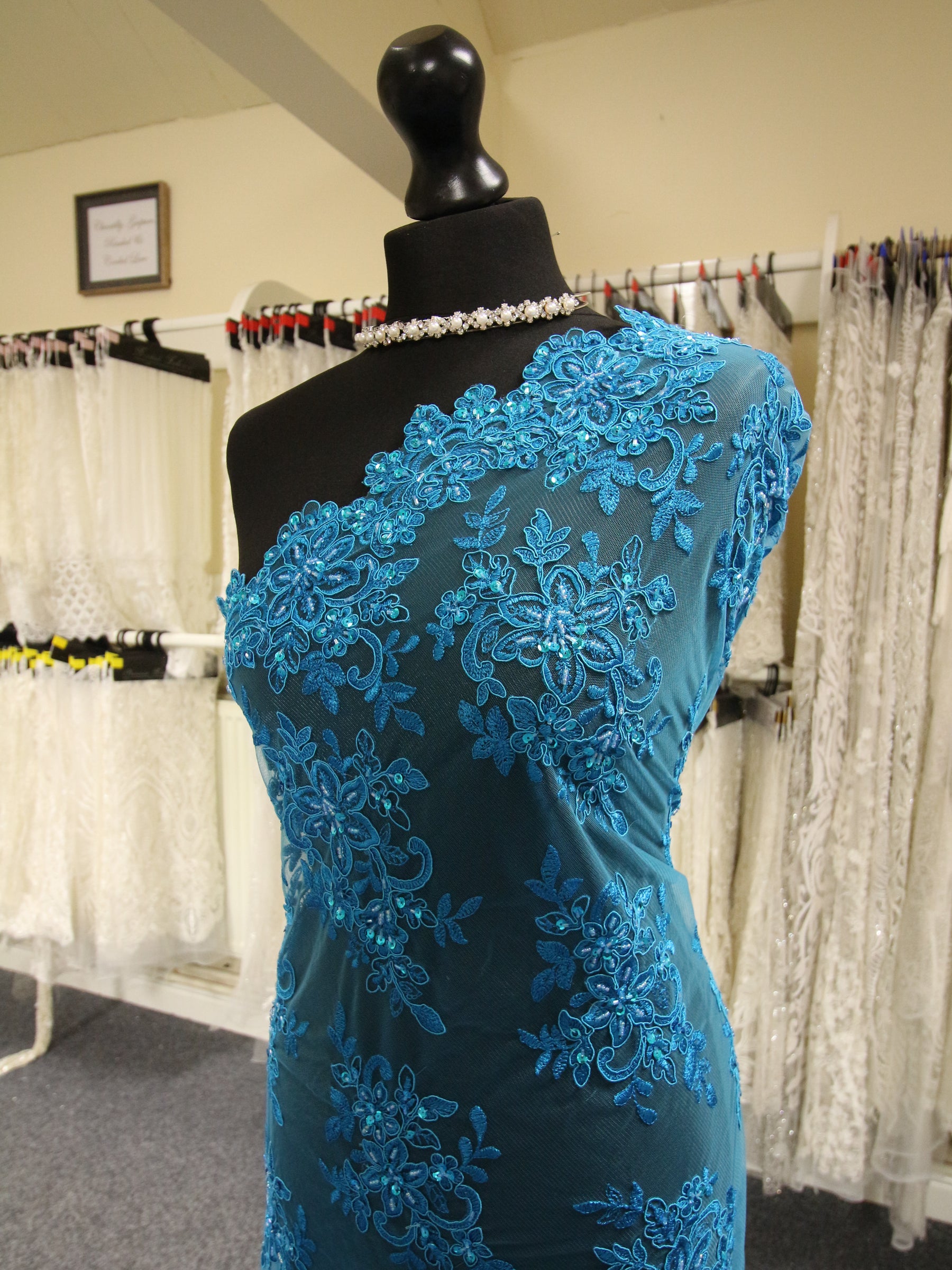 Dentelle Perlée Turquoise - Kady