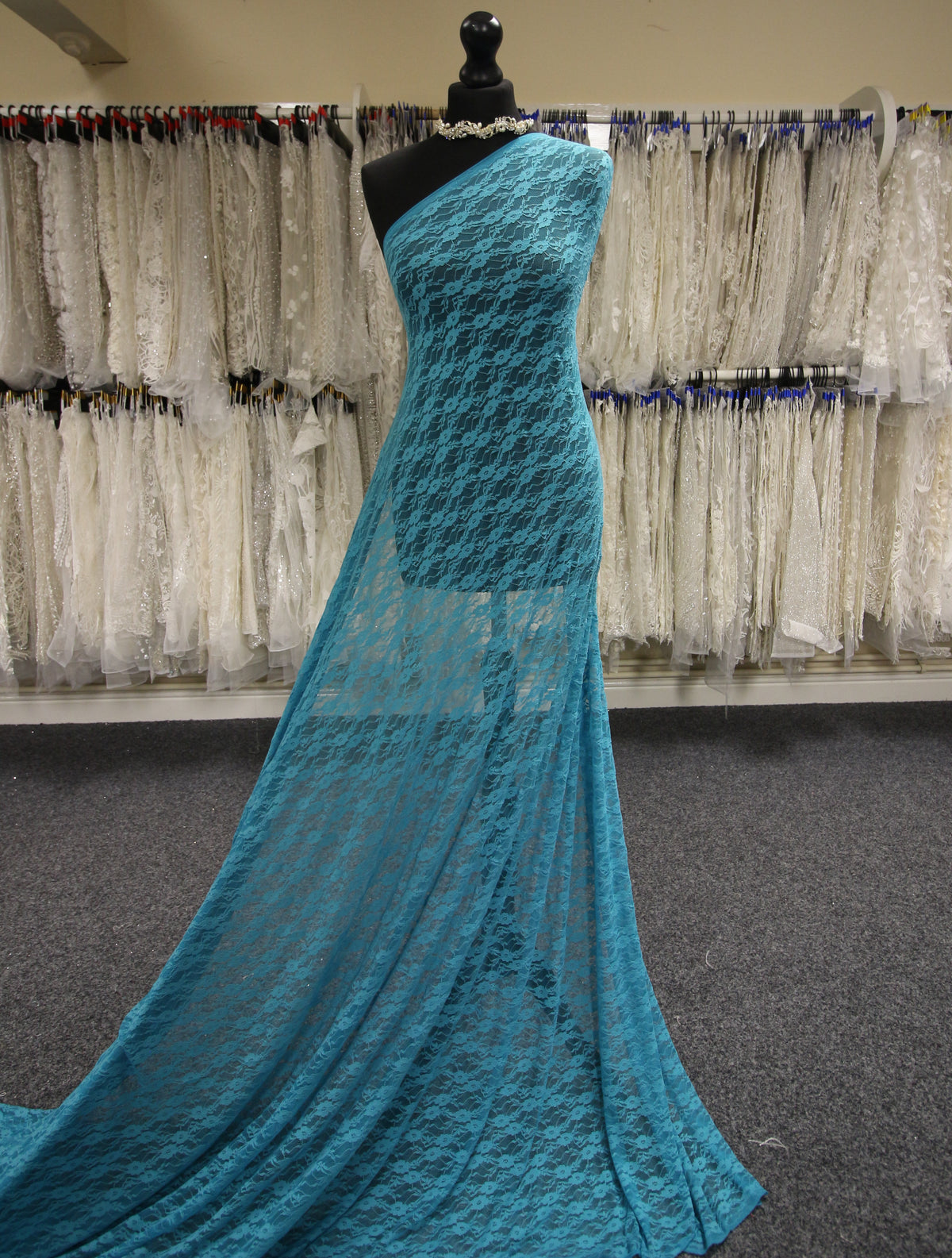 Dentelle Stretch Turquoise - Yvonne