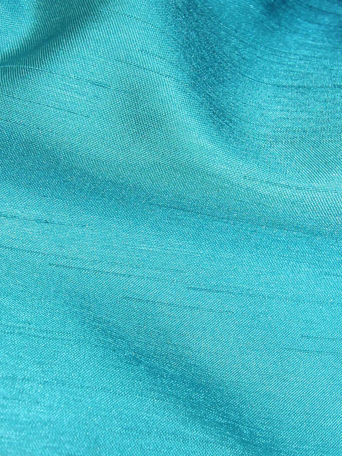 Dupion en satin de polyester turquoise - Clarté