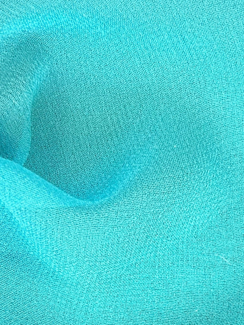 Georgette de Soie Turquoise - Shimmer