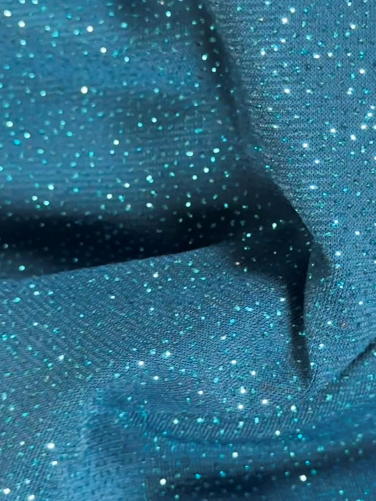 Tissu jersey turquoise à paillettes - Daredevil