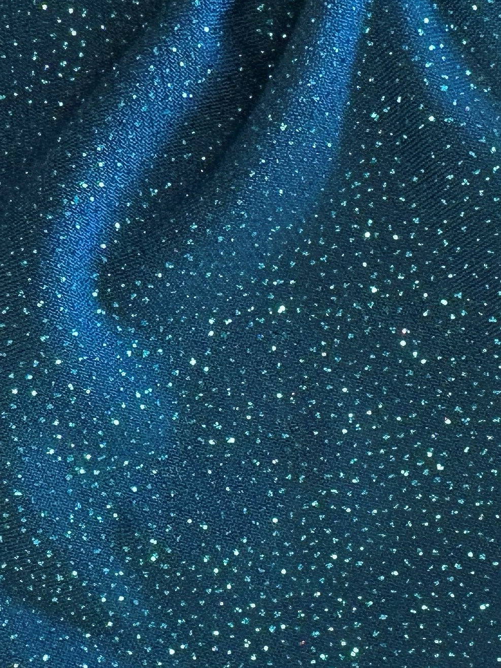 Tissu jersey à paillettes turquoise - Dazzle