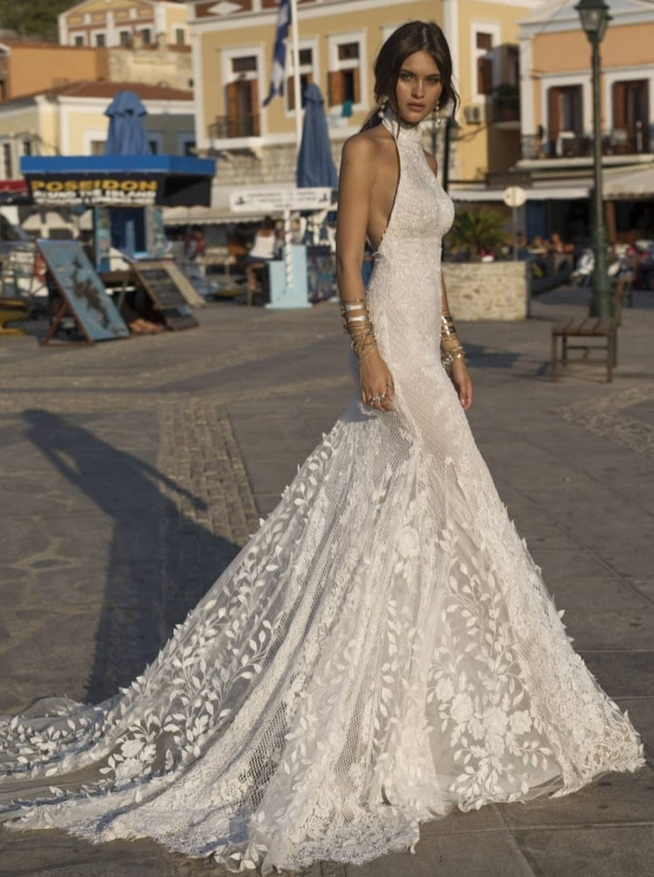 Dentelle brodée ivoire à prix réduit - Hayat