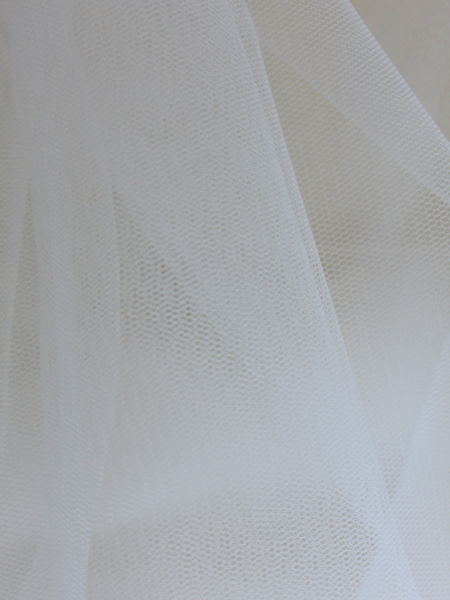 Tulle extensible en nylon ivoire - Bearing