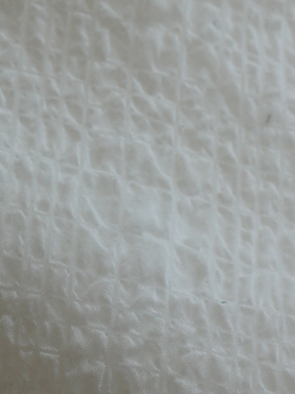 Tissu Seersucker Polyester Blanc - Latino