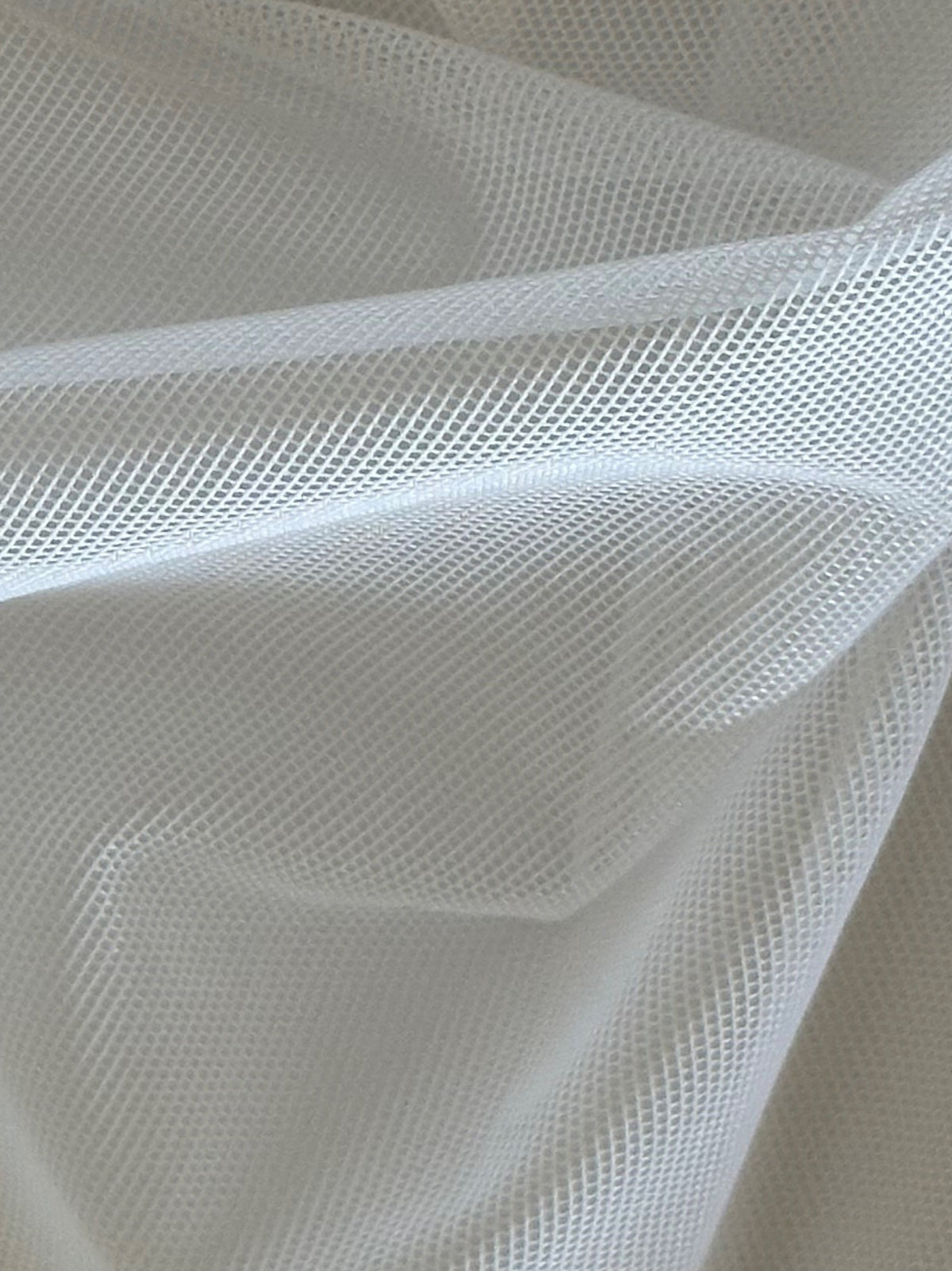 White Illusion Stretch Tulle  - Drum