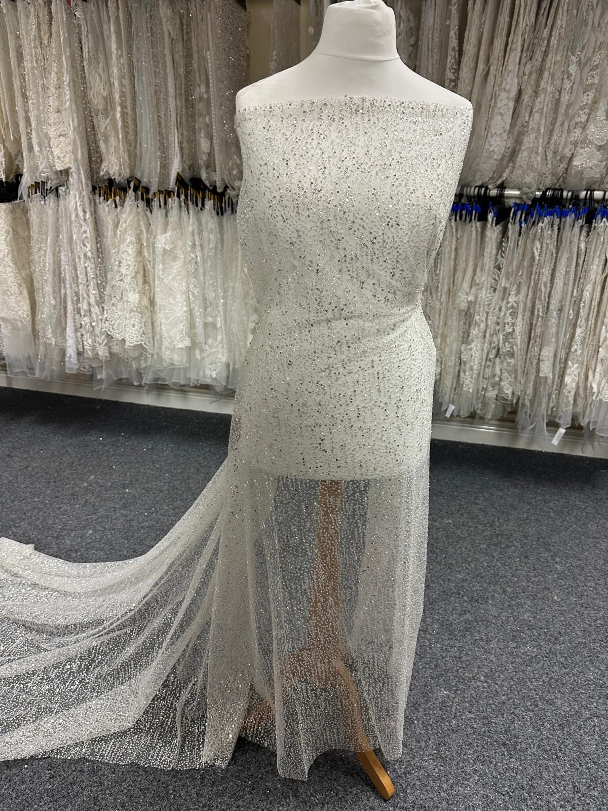 Tulle à Paillettes Ivoire - Ottoman
