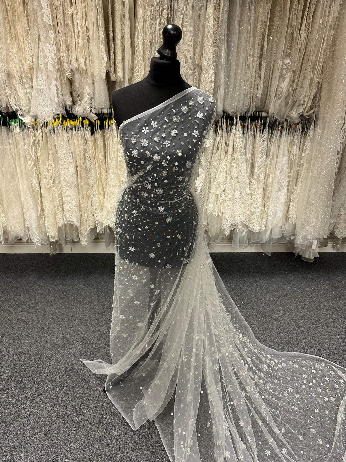 Dentelle perlée à la main ivoire - Quinta