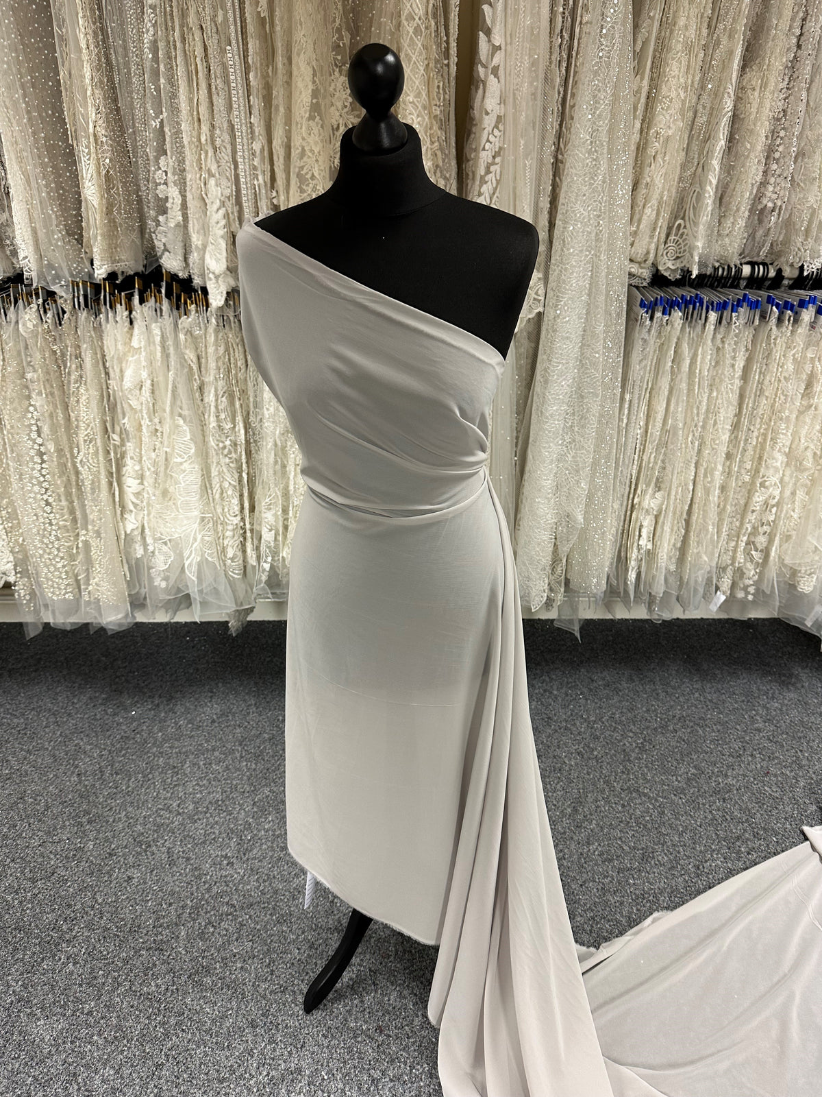 Tissu Mousseline de Polyester Gris - Serendipity