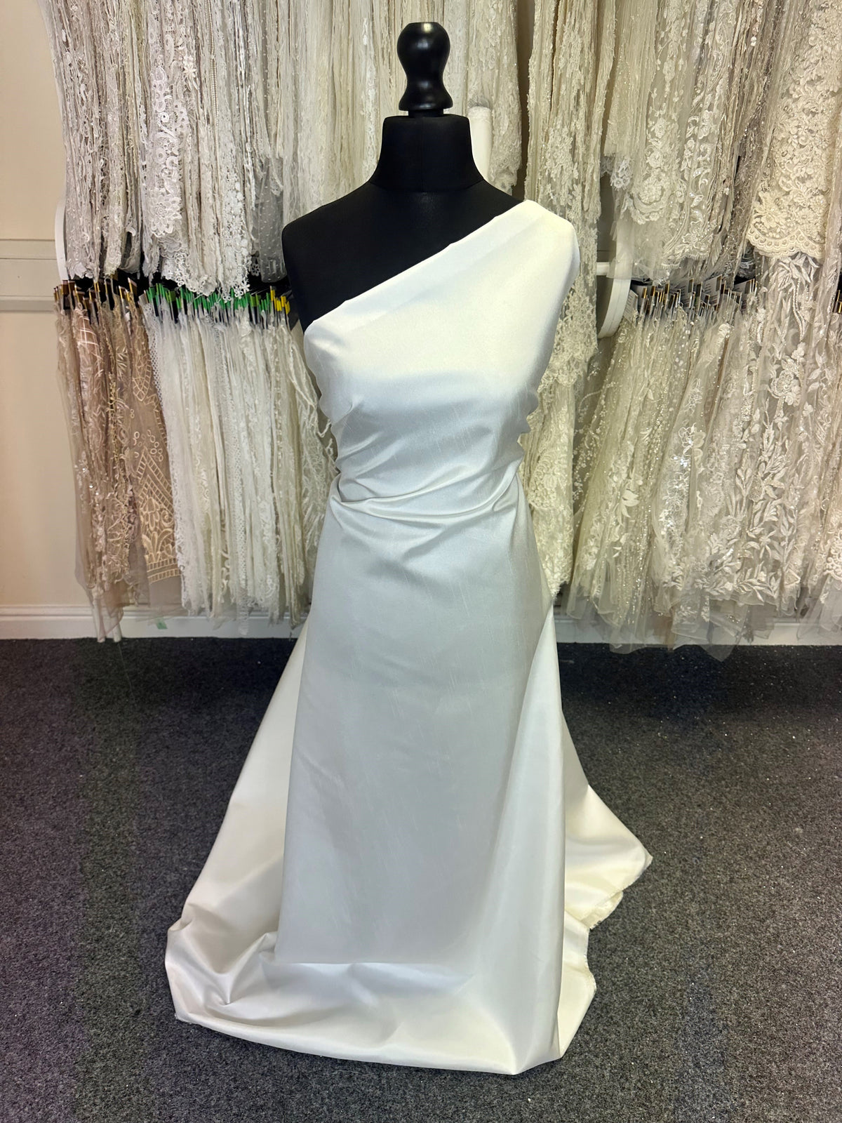 Satin flammé en poly/nylon ivoire - Wizard