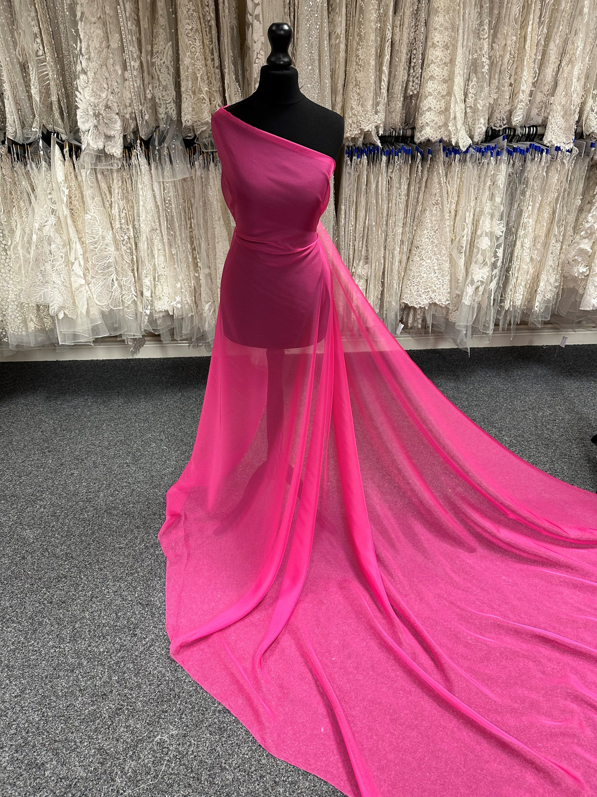 Mousseline de Polyester Rose - Honesty