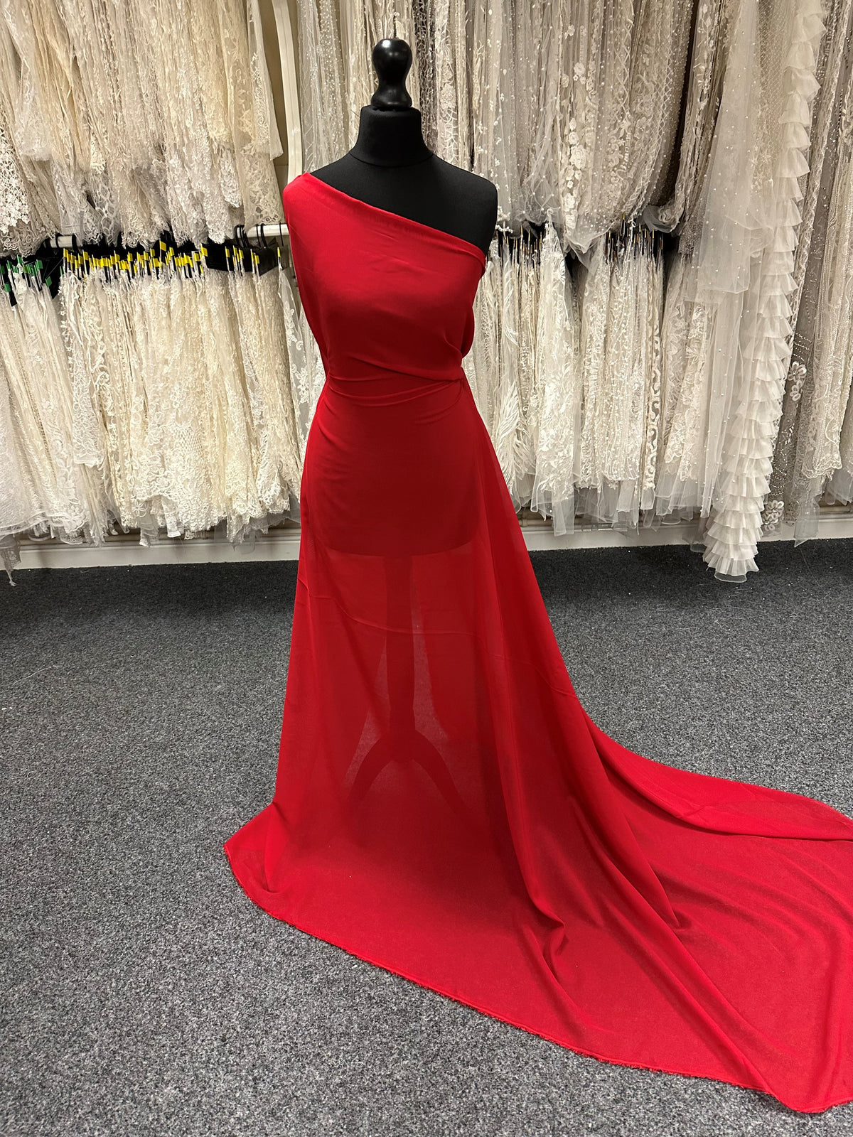 Mousseline Polyester Rouge - Benevolence