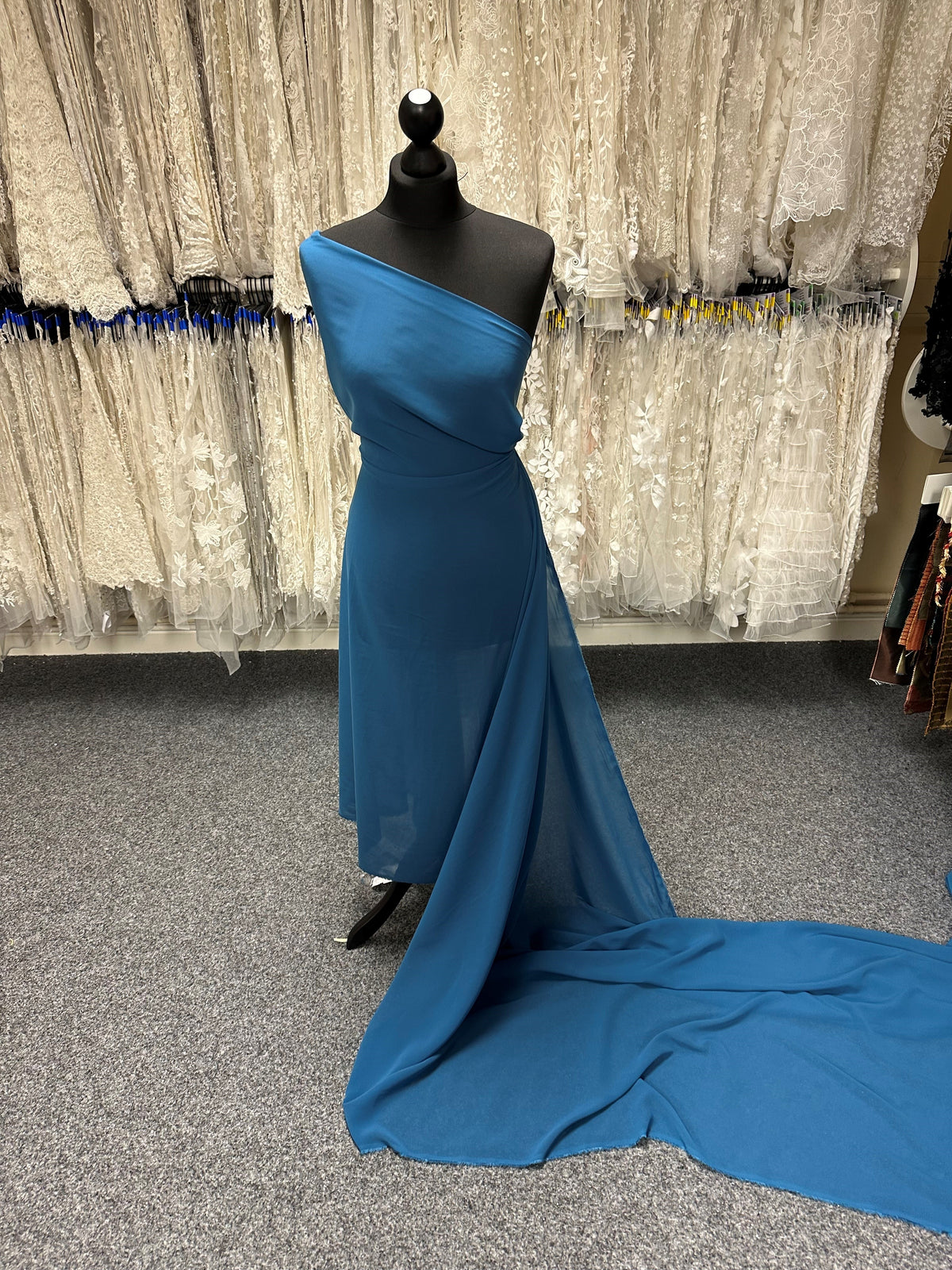 Tissu Mousseline de Polyester Bleu Sarcelle - Serendipity