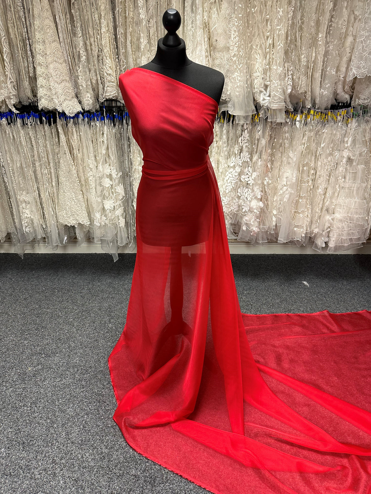 Mousseline de Polyester Rouge - Honesty