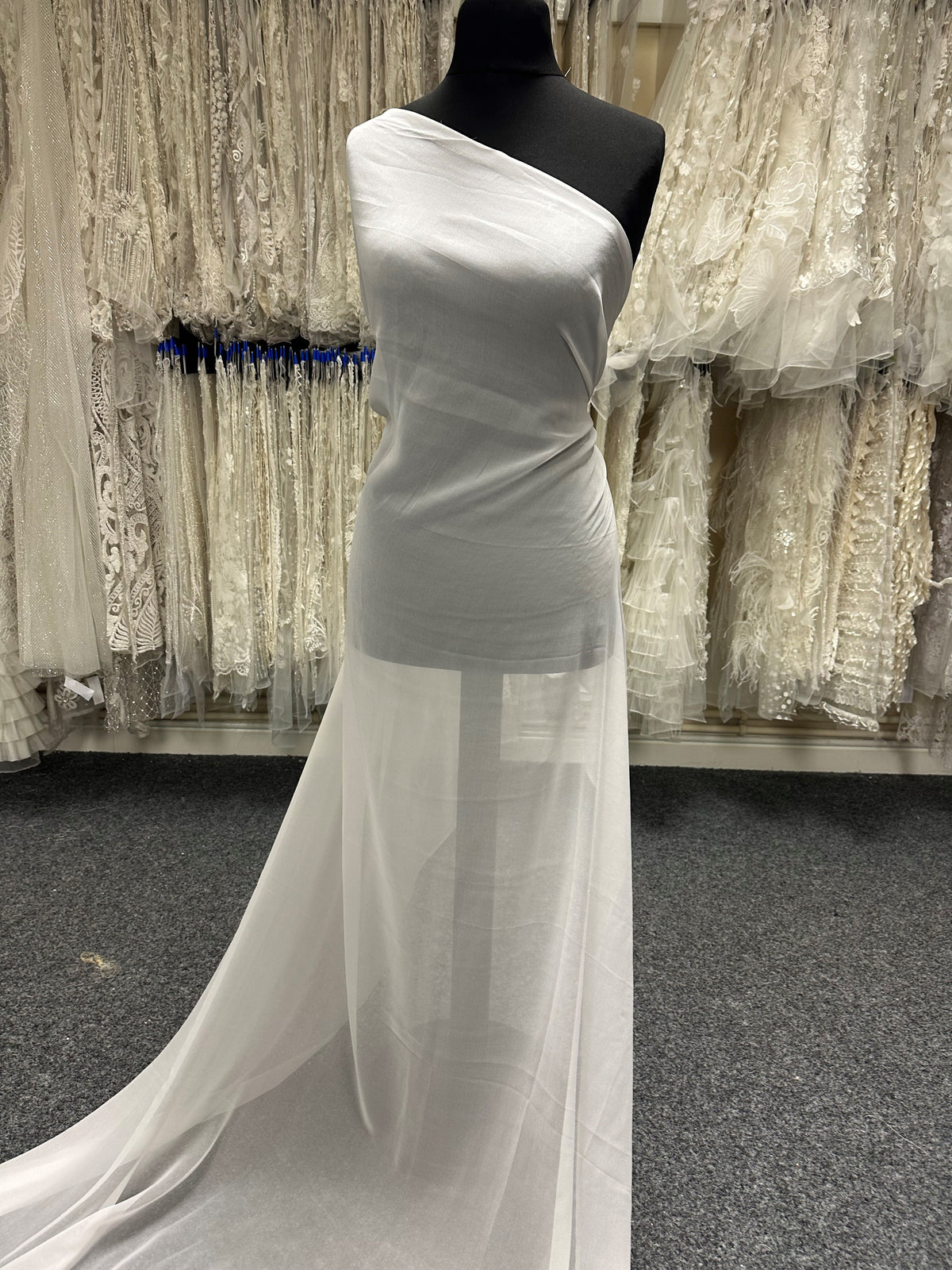 Georgette de Soie Blanche - Shimmer