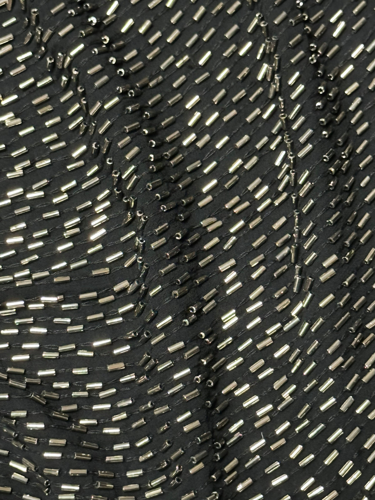 Georgette perlée noire - Dara