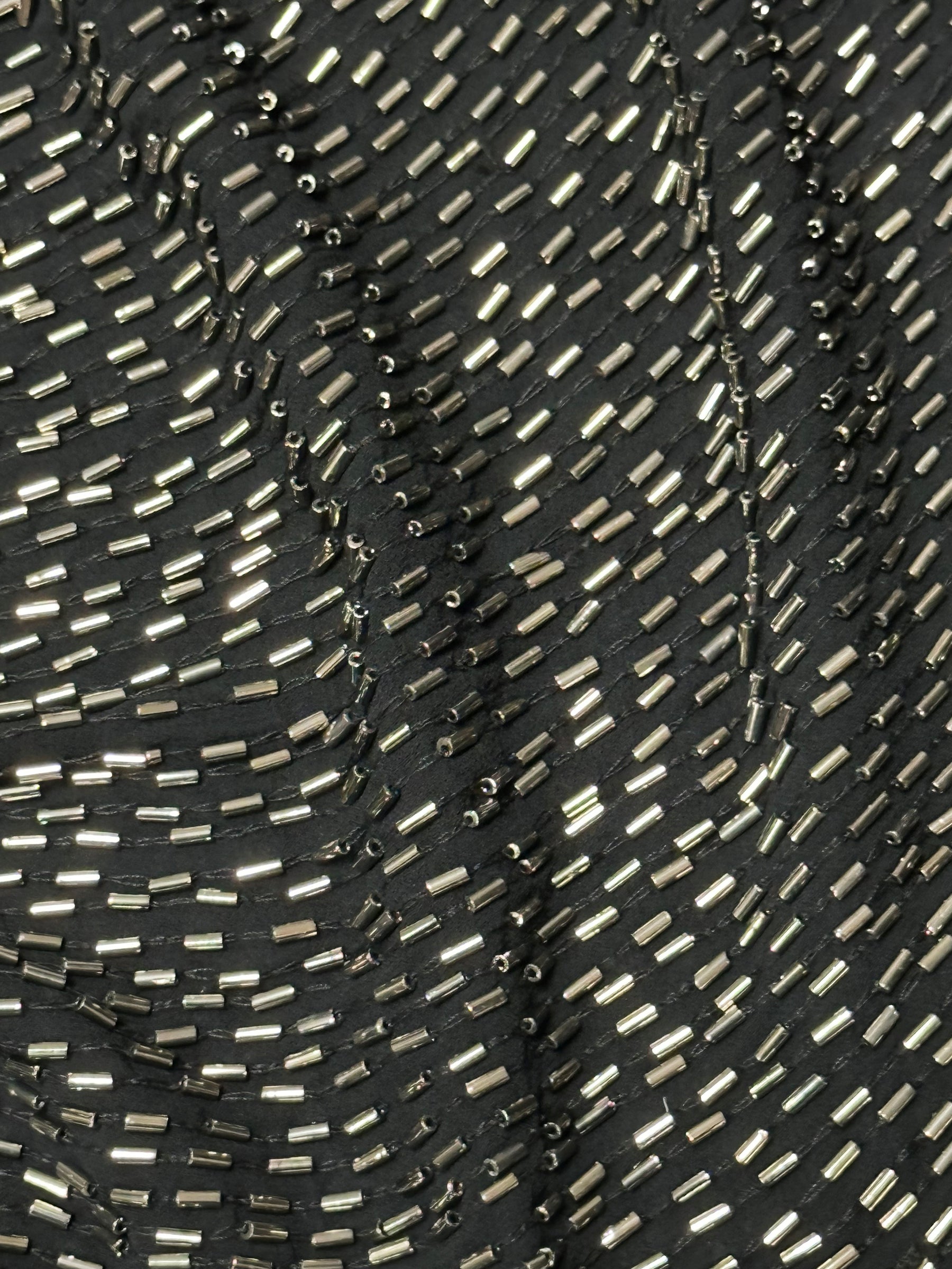 Georgette perlée noire - Dara