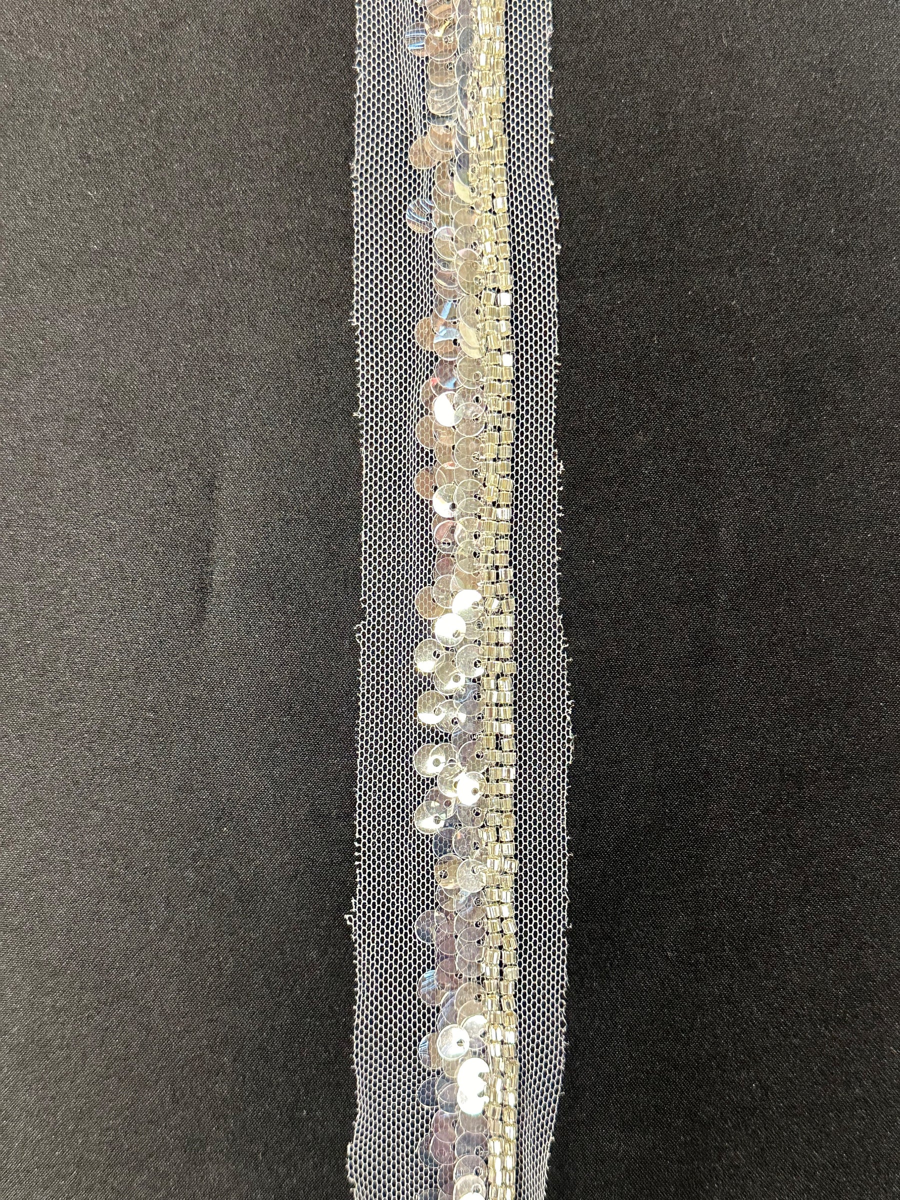 Bordure en dentelle à paillettes ivoire - Ravish