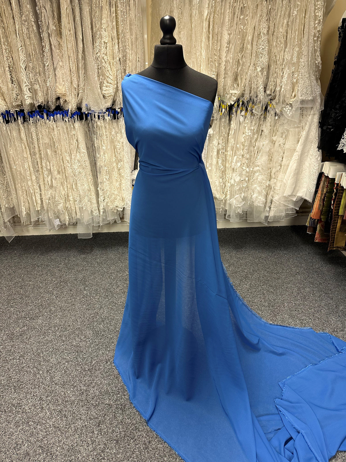 Mousseline de Polyester Bleu Royal - Benevolence