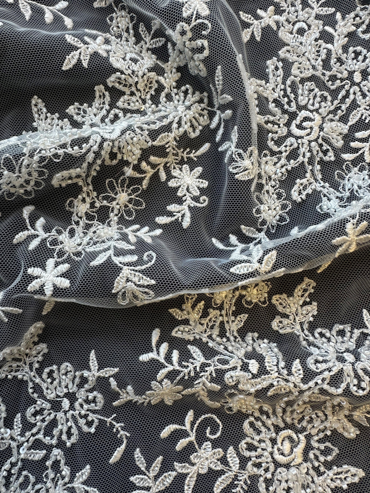 Dentelle perlée ivoire - Hada (CF Hannah)