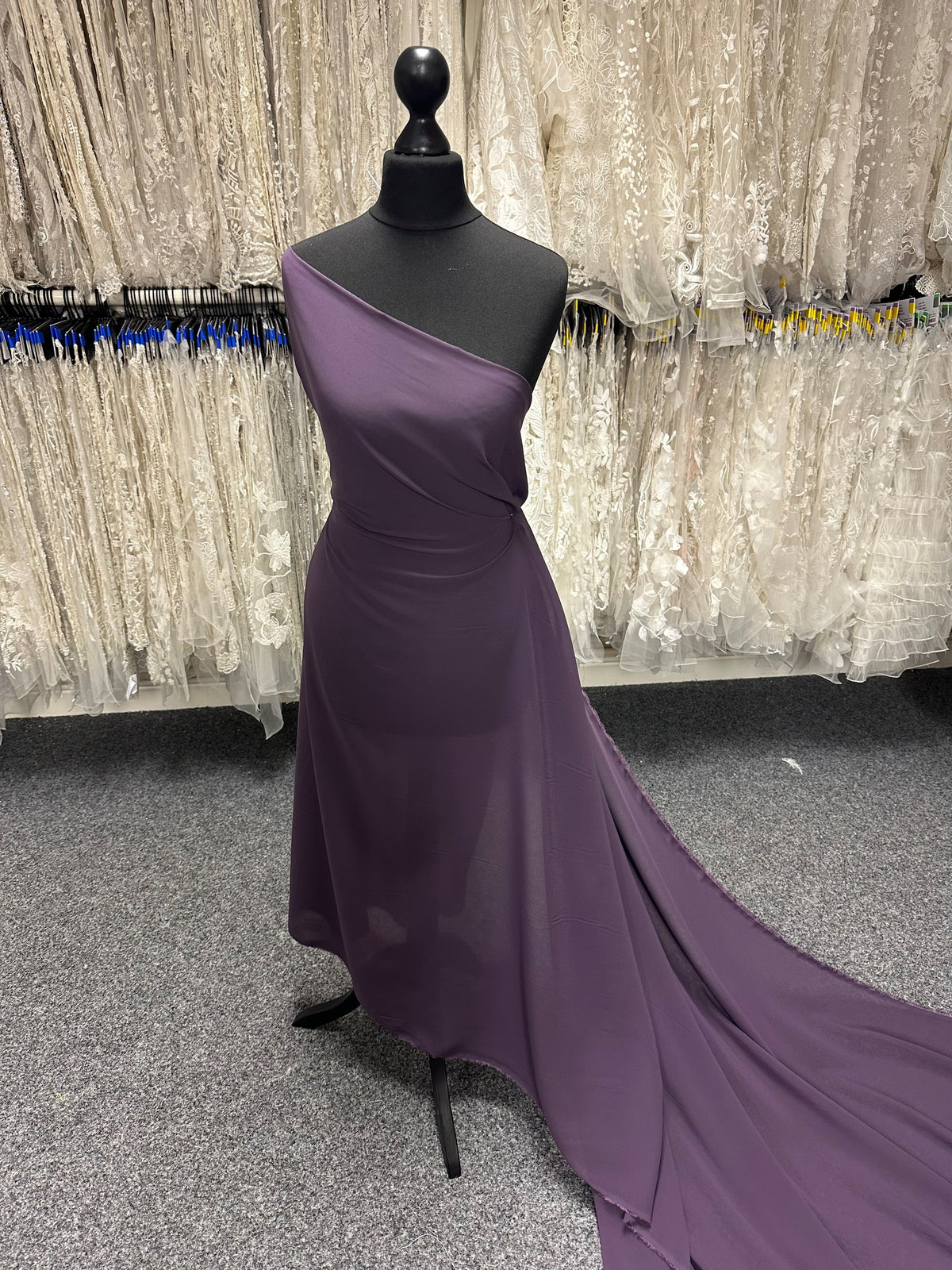 Tissu Mousseline de Polyester Aubergine - Serendipity