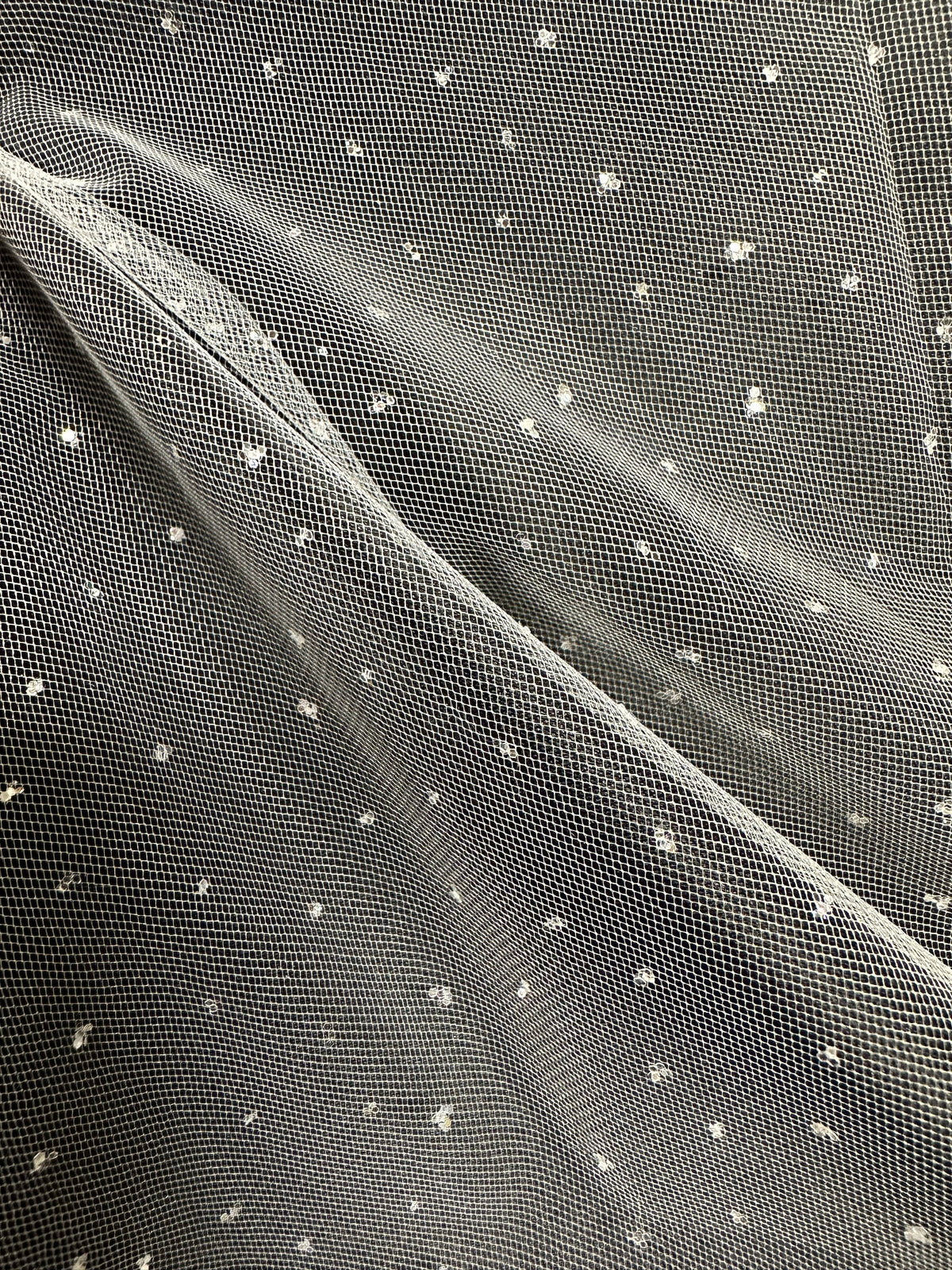 Ivory Glitter Tulle – Antigua