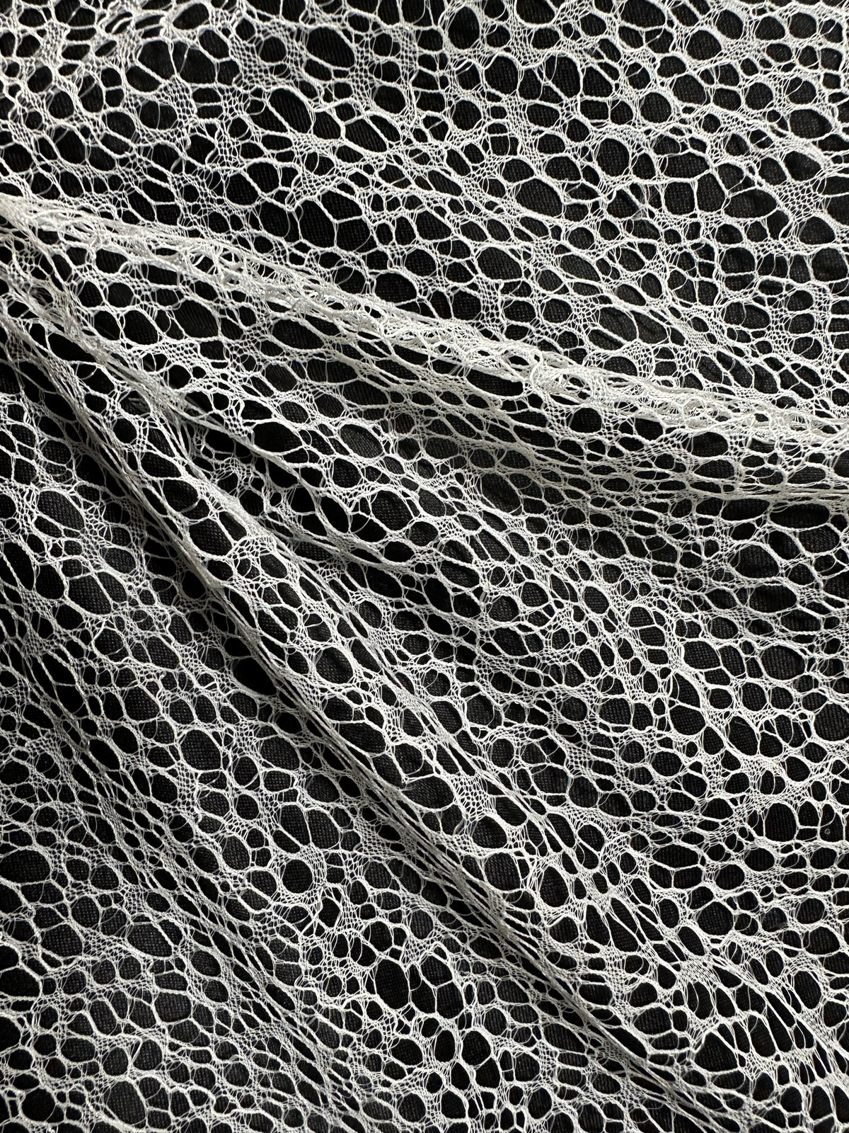 Dentelle Raschel ivoire - Bulles