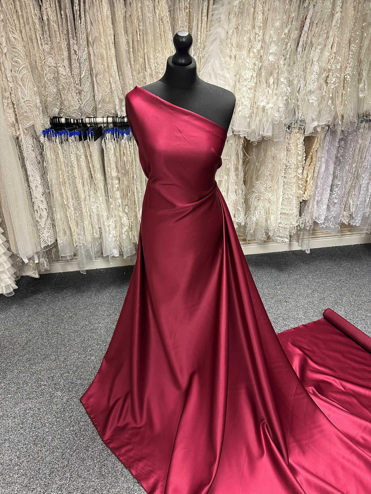 Satin Polyester Claret - Majestic