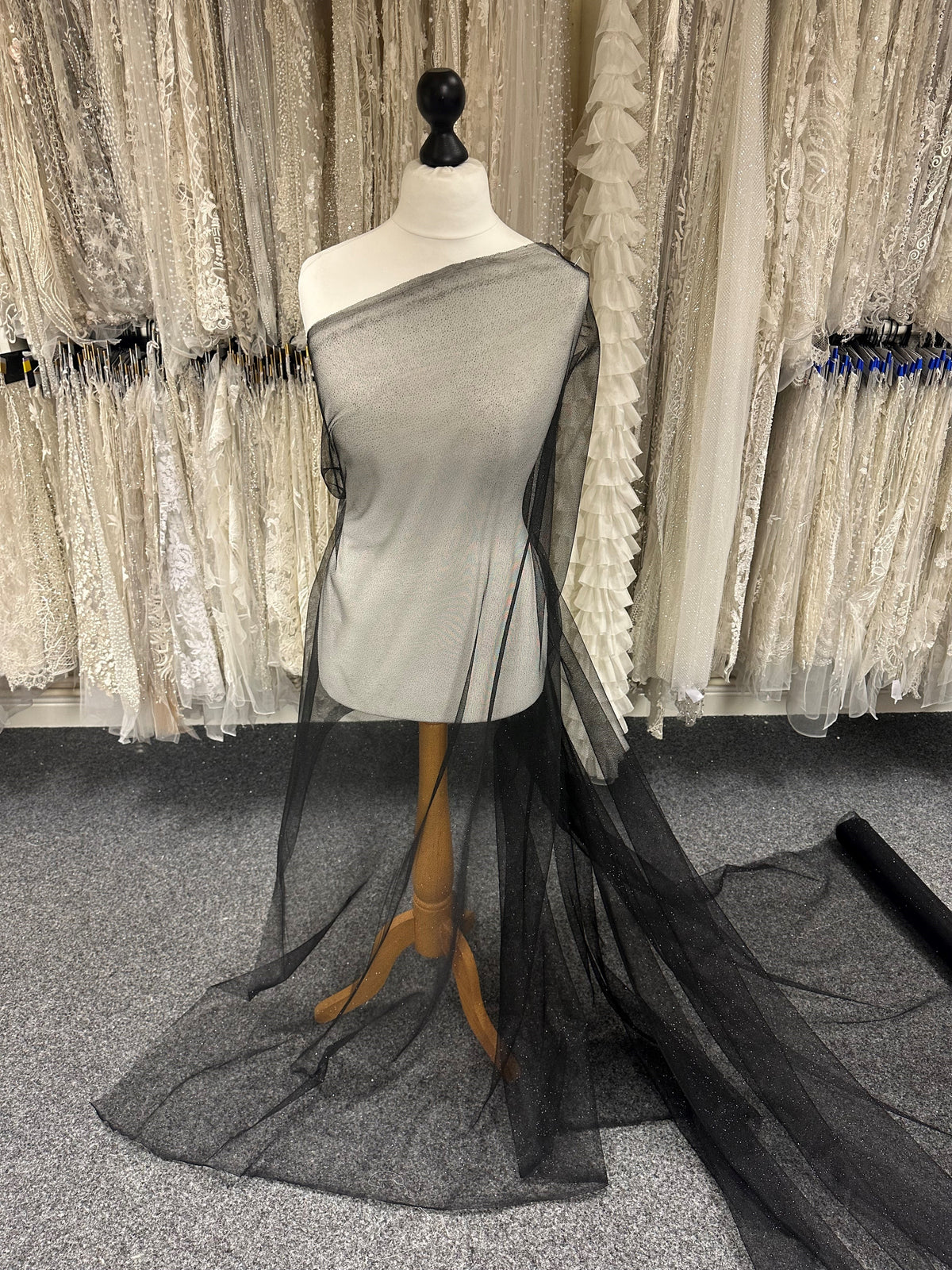 Tulle pailleté noir - Rocket