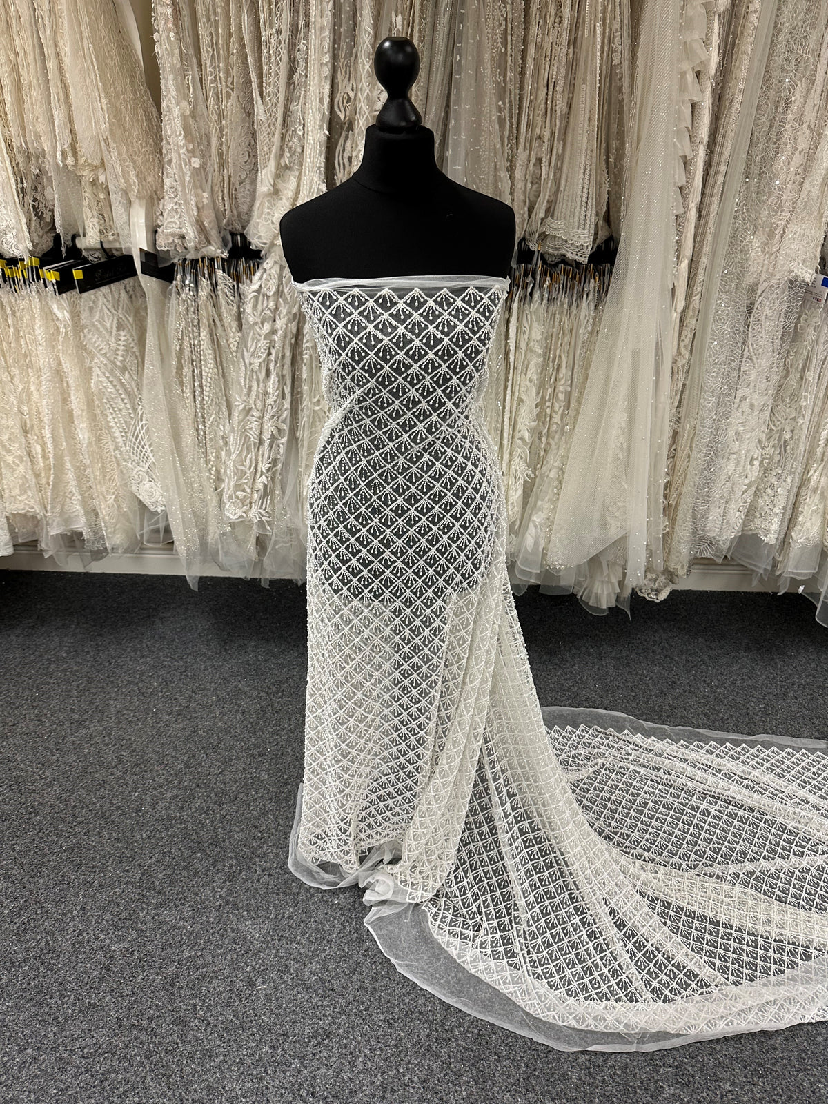 Dentelle Perlée Ivoire Pâle - Vivienne