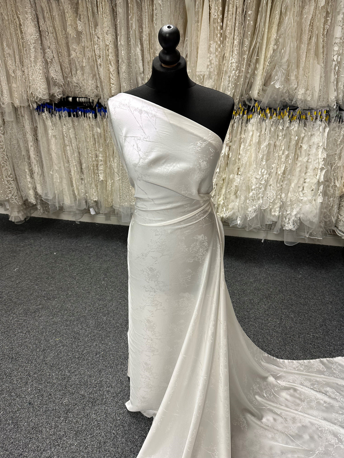 Jacquard de soie ivoire - Echo